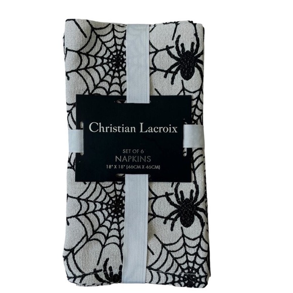 Set of 6 18 x 18 Christian Lacroix Halloween cloth table Napkins. - Picture 1 of 3